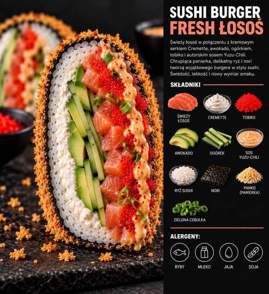 Sushi Burger Fresh Łosoś